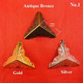 Furniture Decorative Jewelry Box Decor Triangle Corner Protector Vintage Antique Bronze Brass Silver Gold Tone 19 23 24 30mm