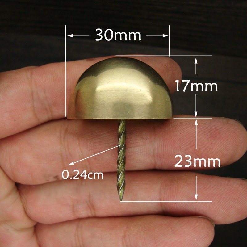Upholstery Tack High Dome Round Head Screw Nail Pin Decorative Pushpin Clavos Decor Door Sofa Couch Vintage Style Bronze Brass Big Large