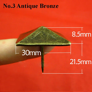 Iron Square Decorative Screw Nails - Antique Bronze Finish Hardware - No.1 Ant.Bronze 16mm / 500pcs