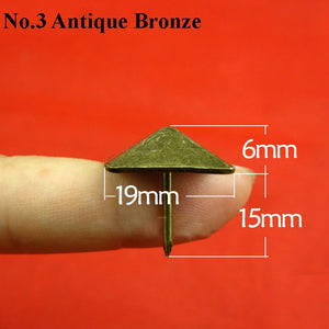 Iron Square Decorative Screw Nails - Antique Bronze Finish Hardware - No.2 Ant.Bronze 23mm / 1pc