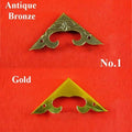 Furniture Decorative Flat Jewelry Box Folder Case Decor Corner Protector Vintage Antique Bronze/Brass Gold Tone Iron Zinc Alloy 30 40 58mm