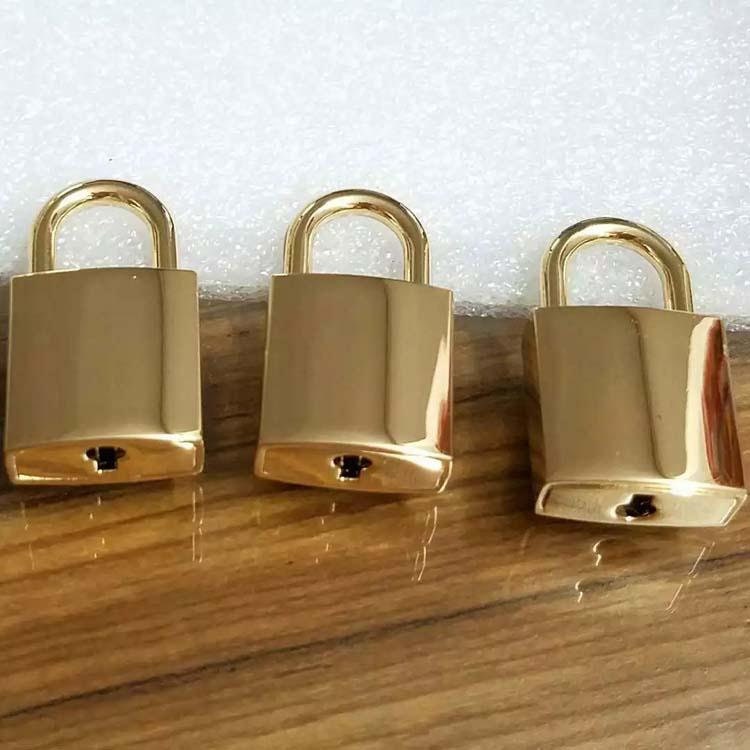 Square Rectangular Padlock Clasp Working Key Lock Panda Shape Leathercraft Purse Bag Buckle Pet Collar Box Diary Wedding Repair Gold Tone