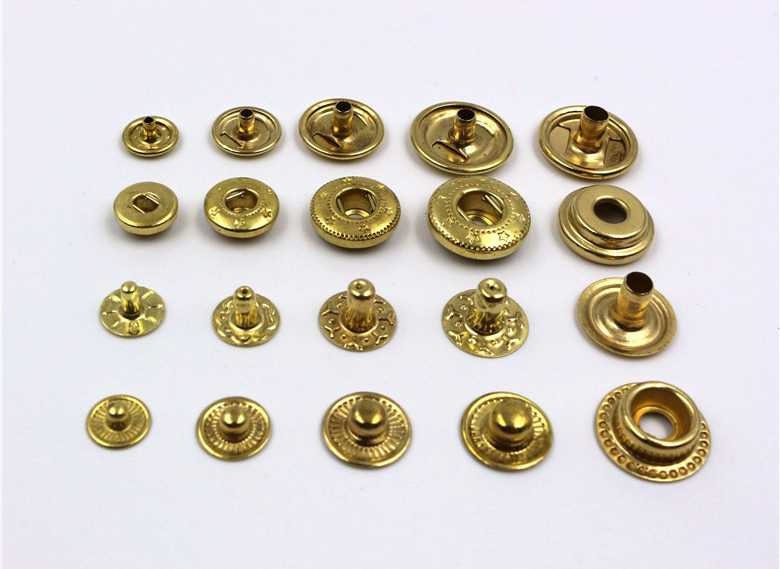 Solid Brass Round S Spring Snap Button 8 10 12 15 mm Rivet Segma Press Stud Popper Tich Fastener Closure Leathercraft Bag Clothes Diary