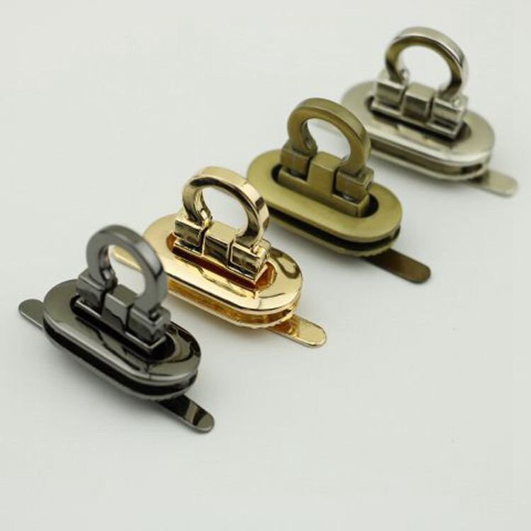 Oval Twist Turn Purse Lock 15 30 Mm 9/16 1 3/16" Metal Bag Clutch Wallet Closure Latch Making Locks Hardware Supplies Diy Wholesale Bulk