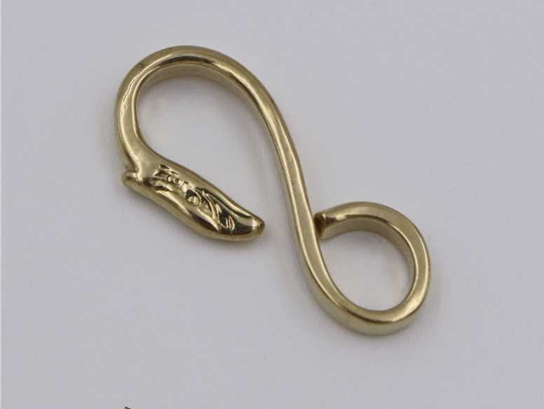 Solid Brass S Shape Hook Buckle 26 x 11 mm 1/2 x 1 inch Copper Heavy Duty DIY Hardware Accessories Leathercraft Wholesale