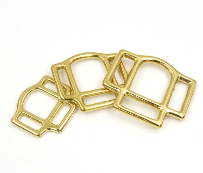 Solid Brass 3 Sided Halter Ring Harness Ring Buckle Horse Equipment Western Copper DIY Hardware Accessories Leathercraft Wholesale Bulk