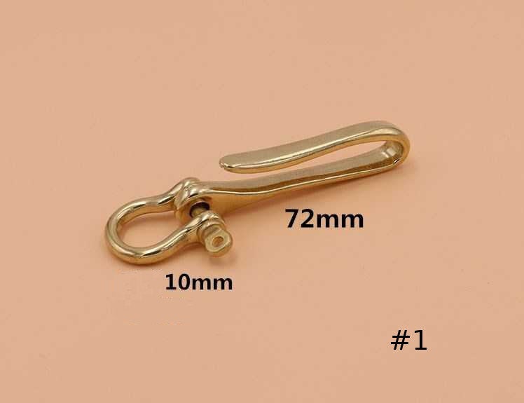 Raw Solid Brass Hook Fish Key Chain Keyring Fob Decor Connector Holder DIY Copper Hardware Findings Accessories Leathercraft Wholesale Bulk