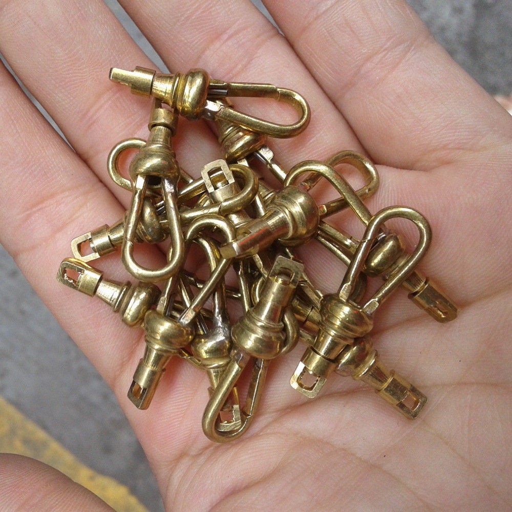 Solid Brass Pocket Watch Swivel Clip Chain Snap Hook 24 28 mm 1 1 1/8 inch Buckle DIY Hardware Accessories Leathercraft Wholesale