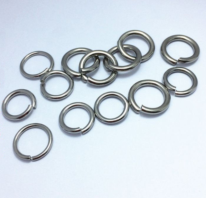 Stainless Steel Open Jump Rings 10-30mm OD Connector 12 10 8 Gauge Wire Dull Silver Color DIY Jewelry Hardware Chainmail Chainmaille Weave