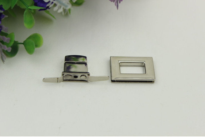 Rectangle Twist Turn Purse Lock 15 25 mm 9/16 1 inch Metal Bag Clutch Wallet Closure Latch Making Locks Hardware Supplies Diy Wholesale Bulk