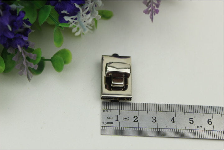 Rectangle Twist Turn Purse Lock 15 25 mm 9/16 1 inch Metal Bag Clutch Wallet Closure Latch Making Locks Hardware Supplies Diy Wholesale Bulk