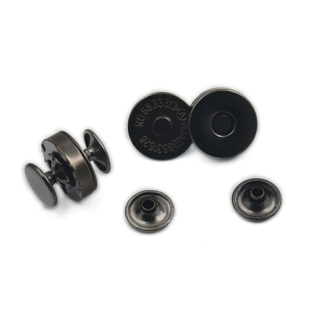 Thin Thick Double Rivet Stud Closures Magnetic Snaps Button Clasps Handbag Purse Set Sewing Leather Hand Bag 1/2 0.5 11/16 inches 14 18 mm