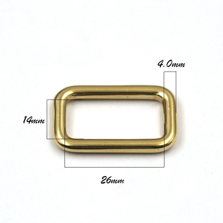 Solid Brass Cast Rectangle Ring 20-39mm Welded Metal Heavy Duty Webbing Buckle Leather Strap Bag Purse Dog Collar Belt Buckles Strapping