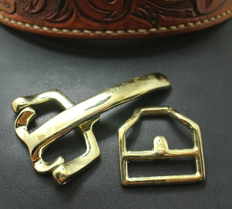 Solid Brass Cinch Belt Buckle 125 50 mm 5 2 inch Leather Retro Cowboy Belts Antique Vintage Western Mens Buckles Metal Accessories Plate