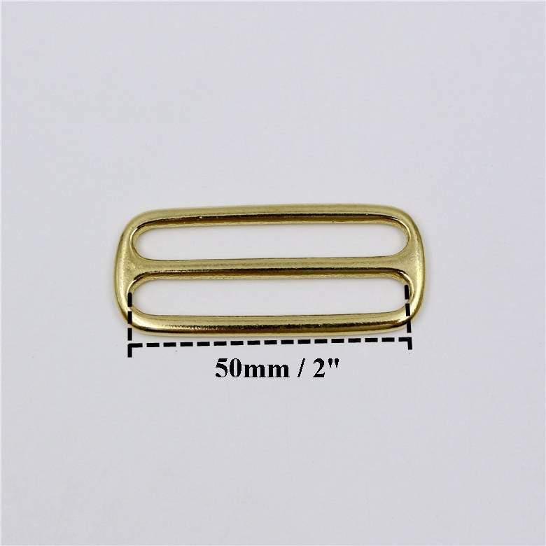 Solid Brass Ring Slider Buckle Triglide Adjuster Slide Tri Glide Adjustable Rectangle Loop Belt Purse Leather Strap 13 16 20 25 32 38 50mm