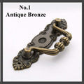 Ancient Antique Bronze/Brass Tone Zinc Plastic Brass Head Drop Ring Drawer Pull Handle Knob Decorative Door Cabinet Chinese Decor Knocker