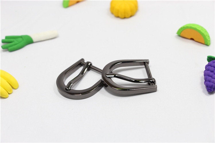 Metal Belt Buckle Heel Bar Single Pin Prong Tongue Strap Leather Craft Hardware Fix Repair Replacement 13 16 20 25mm Gold Black Silver