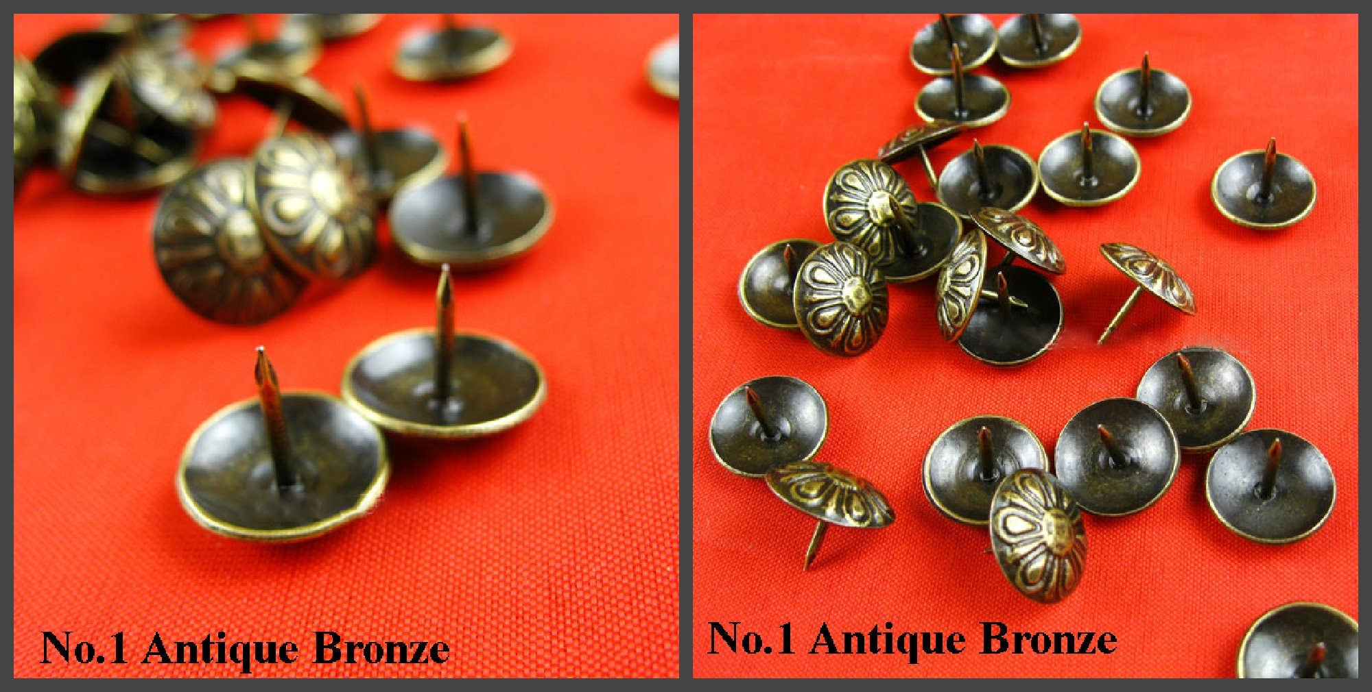 Ancient Antique/Red Bronze Gold Silver Iron Small Flower Round Square Screw Head Nail Pin Furniture Decorative Door Cabinet Sofa Couch Decor