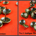 Iron Square Decorative Screw Nails - Antique Bronze Finish Hardware - No.1 Ant.Bronze 16mm / 1pc