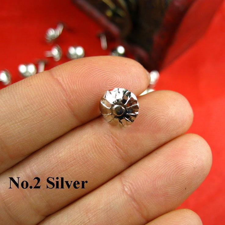 Iron Square Decorative Screw Nails - Antique Bronze Finish Hardware - No.1 Ant.Bronze 16mm / 50pcs