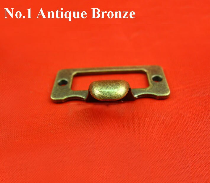 Zinc Alloy Square Cabinet Pulls & Knobs - Antique Bronze Finish - No.1 Ant.Bronze 48mm / 10pcs