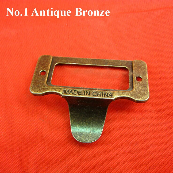 Iron Cup Drawer Pull Handle Bin Dresser Library Label Tag Frame File Name Card Holder Vintage Style Antique Bronze Furniture Cabinet Decor