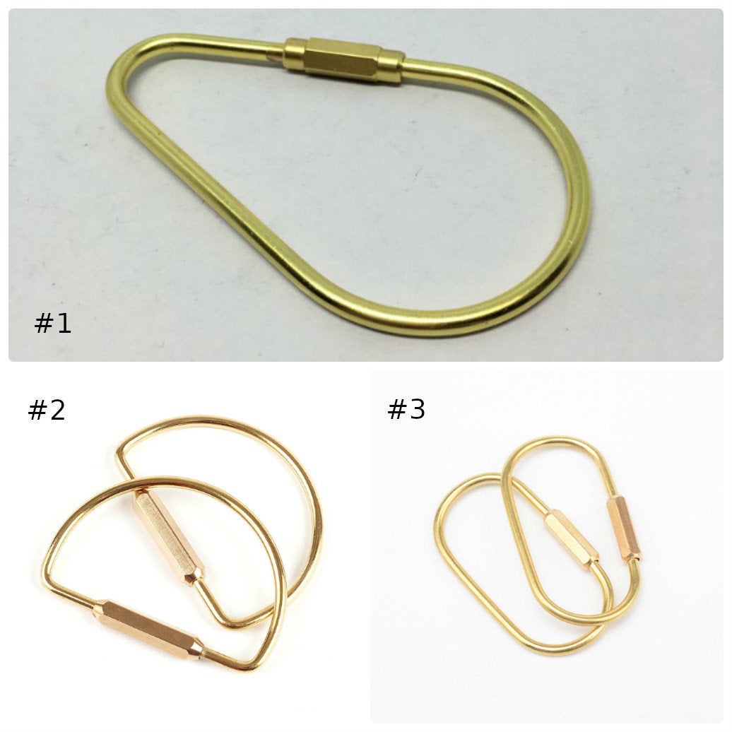 Solid Brass Keychain Keyring 2 3 inch Coil Fob Decor Connector Holder DIY Copper Hardware Findings Accessories Leathercraft Wholesale Bulk