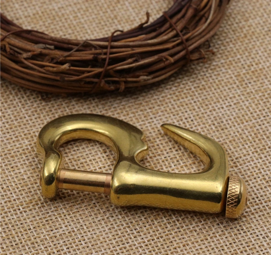 Solid Brass Swivel Fixed Eye Spring Snap Pelican Hook Shackle Quick Release Bail Rigging Sailing Boat Marine Clip Hardware Wholesale Bulk