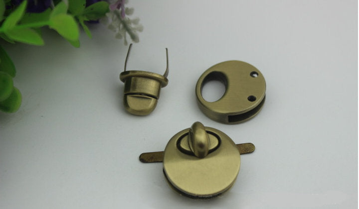 Round Twist Turn Purse Lock 25 mm 1" Metal Bag Clutch Wallet Closure Latch Making Locks Hardware Supplies Diy Wholesale Bulk