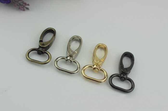 Swivel Lever Snap Hook 47 19mm 1 13/16 3/4" Alloy Metal Spring Trigger Lobster Clasp Clip Purse Bag Handbag Strap Handle Rings DIY Wholesale