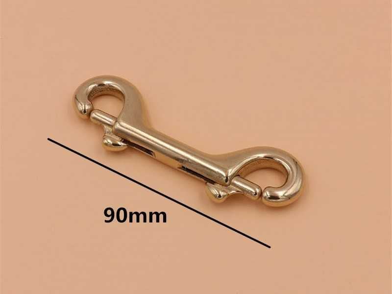 Solid Brass Double End Trigger Metal Clips Snap Hook Bag Key Keychain Luggage Clip Hook Heavy Duty End Pet Tie Leathercraft Wholesale Bulk