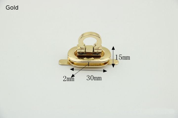 Oval Twist Turn Purse Lock 15 30 Mm 9/16 1 3/16" Metal Bag Clutch Wallet Closure Latch Making Locks Hardware Supplies Diy Wholesale Bulk