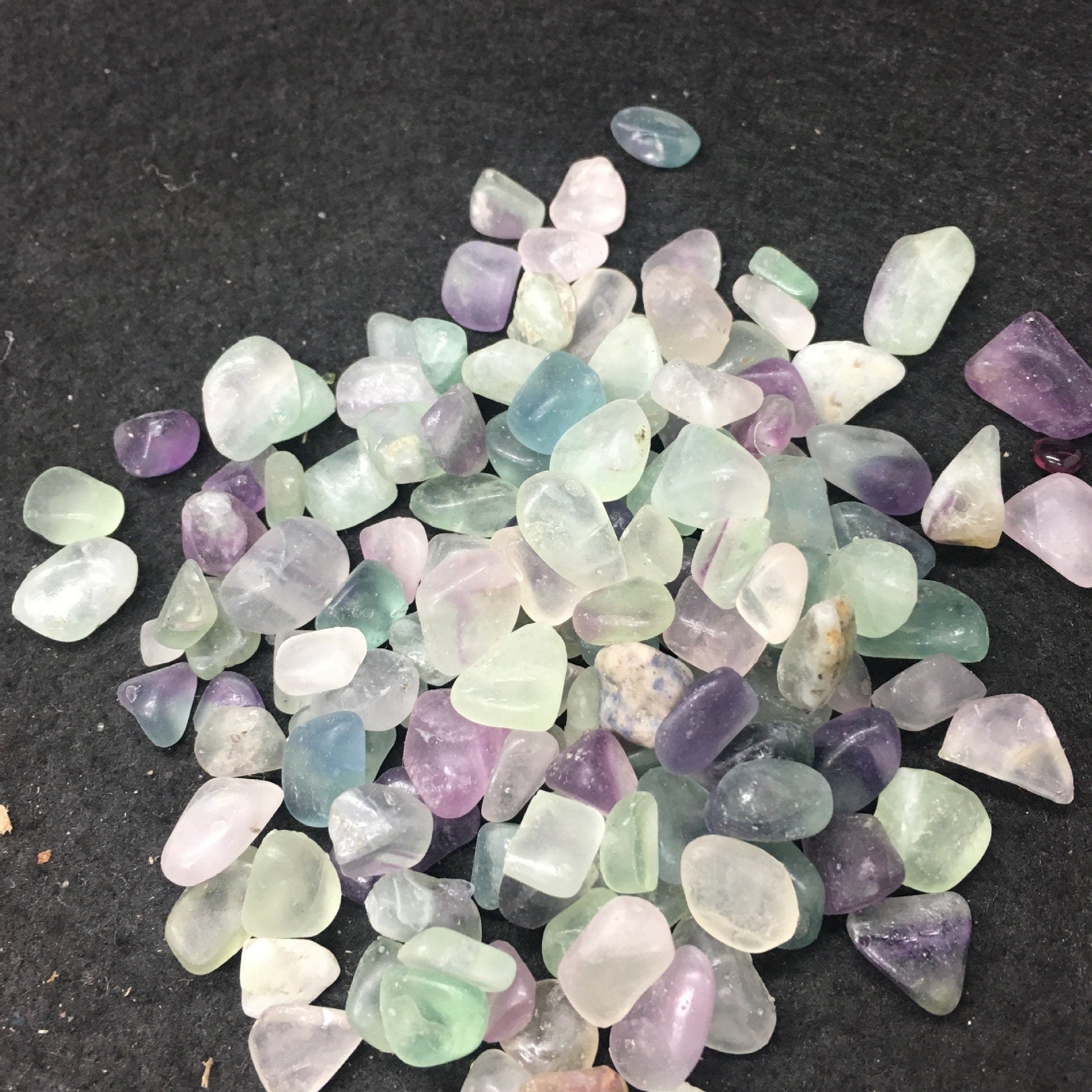 Natural Fluorite Fish Aquarium Fish Tank Gravel 3.5oz Vase Filler Gems Rocks Pebbles Stones For Jewelry Decor Chips Decoration Supplies