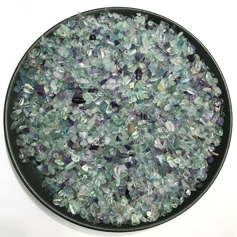 Natural Fluorite Fish Aquarium Fish Tank Gravel 3.5oz Vase Filler Gems Rocks Pebbles Stones For Jewelry Decor Chips Decoration Supplies