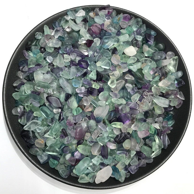 Natural Fluorite Fish Aquarium Fish Tank Gravel 3.5oz Vase Filler Gems Rocks Pebbles Stones For Jewelry Decor Chips Decoration Supplies