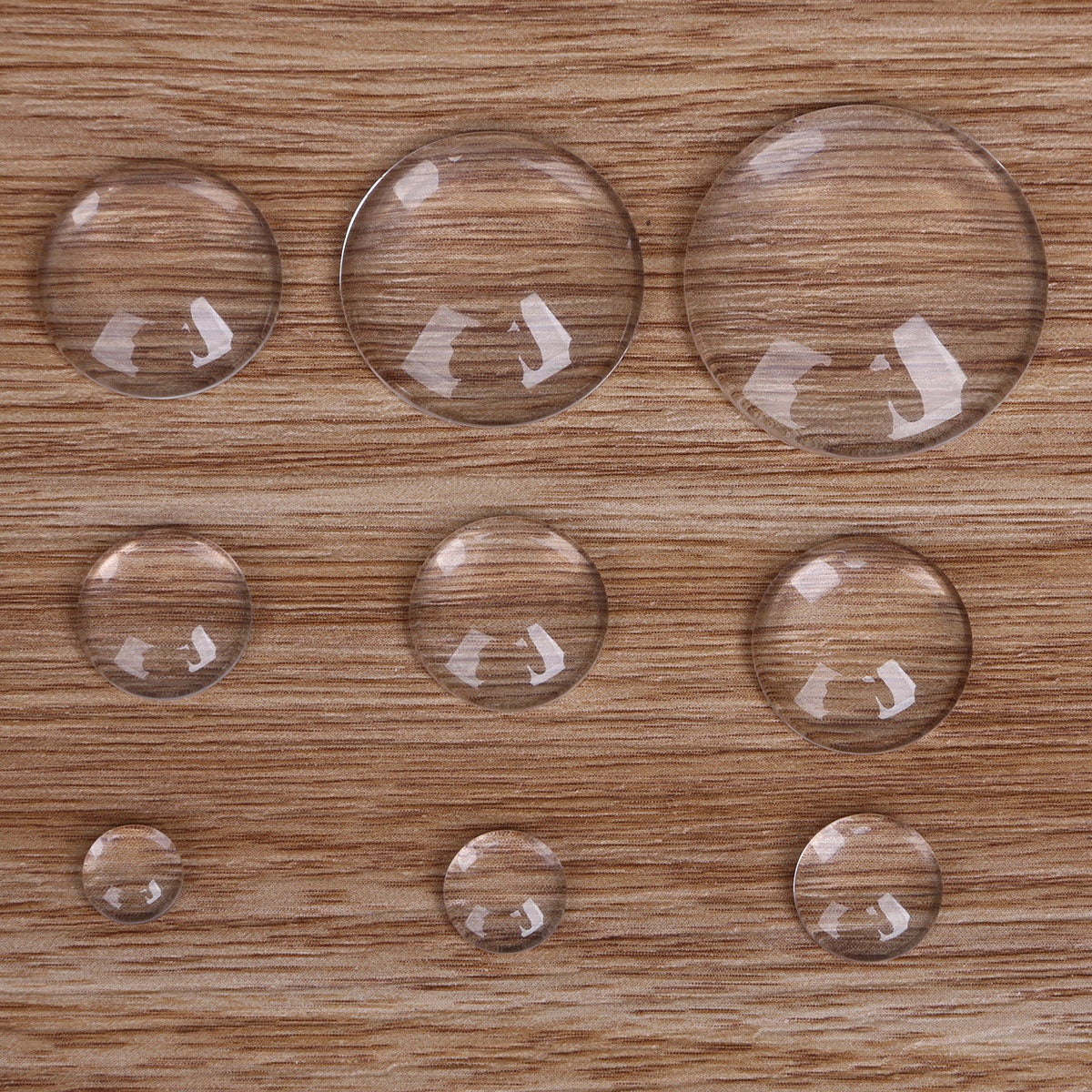 Clear Round Glass Cabochon Flatback 6-62mm Magnifiying Dome Blank Vase Filler Bottle Cap Seal Cover Cameo Tile Small 1/4" Large 1" 2" DIY