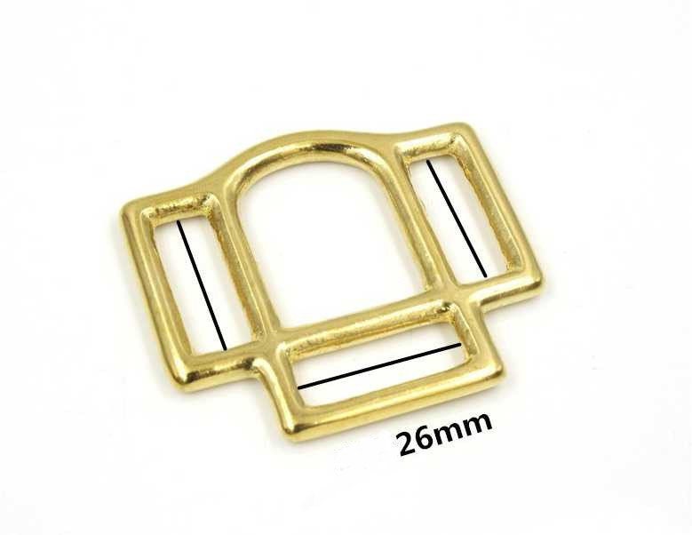 Solid Brass 3 Sided Halter Ring Harness Ring Buckle Horse Equipment Western Copper DIY Hardware Accessories Leathercraft Wholesale Bulk