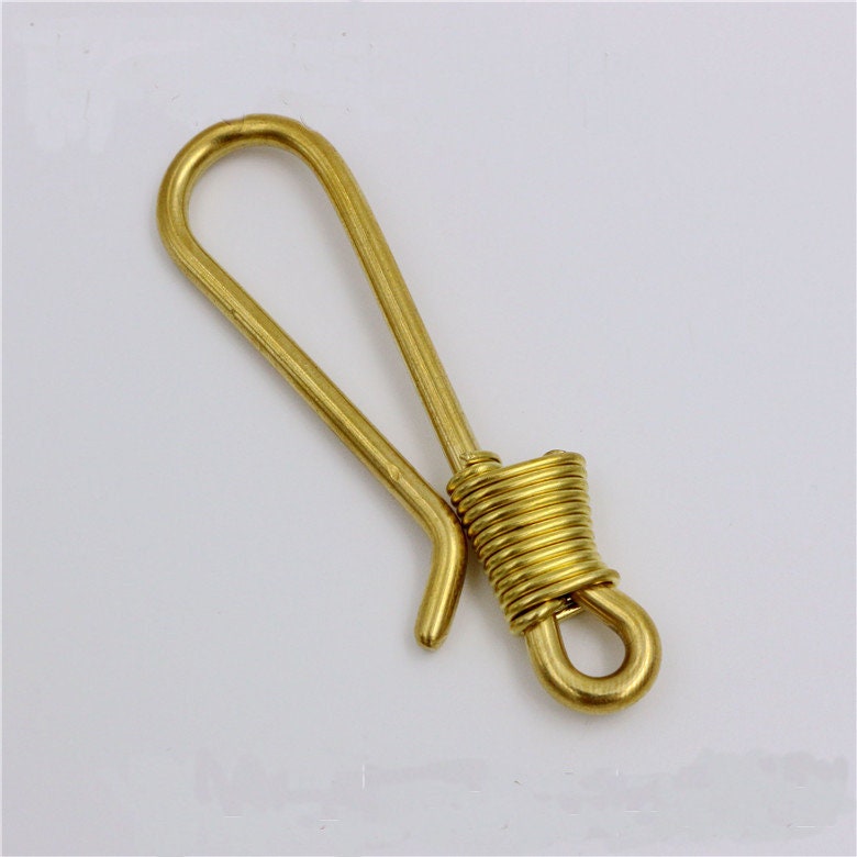 Raw Solid Brass Chain End Connector Clasp Keychain Keyring Coil Fob Decor Holder Hardware Findings Accessories Leathercraft Wholesale Bulk