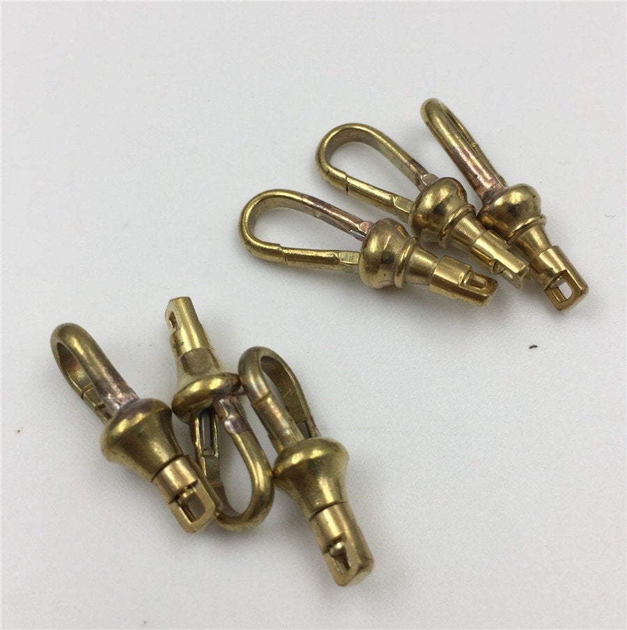 Solid Brass Pocket Watch Swivel Clip Chain Snap Hook 24 28 mm 1 1 1/8 inch Buckle DIY Hardware Accessories Leathercraft Wholesale