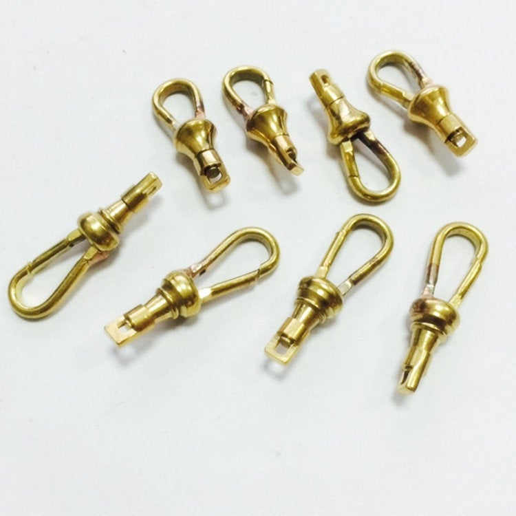 Solid Brass Pocket Watch Swivel Clip Chain Snap Hook 24 28 mm 1 1 1/8 inch Buckle DIY Hardware Accessories Leathercraft Wholesale