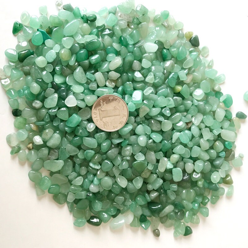 Natural Green Quartz Fish Aquarium Fish Tank Gravel 3.5oz Vase Filler Gems Rocks Pebbles Stones For Jewelry Decor Chips Decoration Supplies