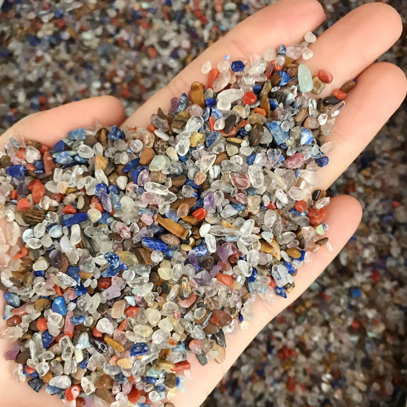 Natural Colorful Quartz Aquarium Fish Tank Gravel 3.5oz Vase Filler Gems Rocks Pebbles Stones For Jewelry Decor Chips Decoration Supplies