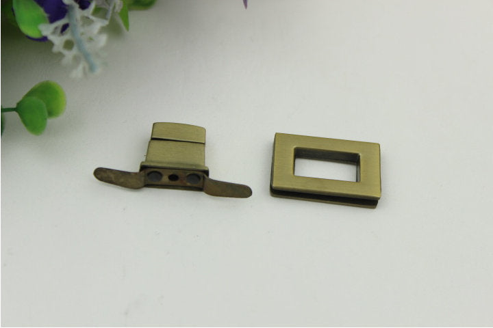 Rectangle Twist Turn Purse Lock 15 25 mm 9/16 1 inch Metal Bag Clutch Wallet Closure Latch Making Locks Hardware Supplies Diy Wholesale Bulk