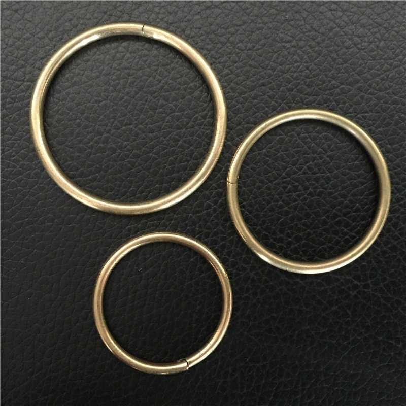 Solid Brass Jumplock 32 38mm Lock Clip Snap Jump Ring Key Fob Book Bind Curtain Copper DIY Hardware Accessories Leathercraft Ship from US