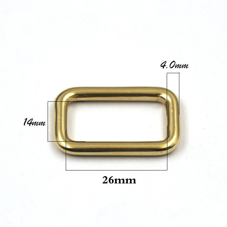 Solid Brass Cast Rectangle Ring 20-39mm Welded Metal Heavy Duty Webbing Buckle Leather Strap Bag Purse Dog Collar Belt Buckles Strapping