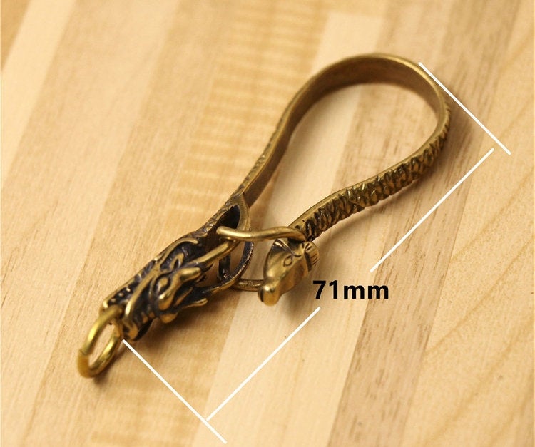 Solid Brass Keychain Keyring 1 3 inch Coil Fob Decor Connector Holder DIY Copper Hardware Findings Accessories Leathercraft Wholesale Bulk