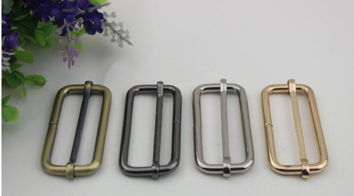 Adjustable Ring Slider Buckle Triglide Adjuster 13-50mm 1/2-2" Slide Rectangle Loop Belt Bag Purse Strap Keeper DIY Leathercraft Hardware