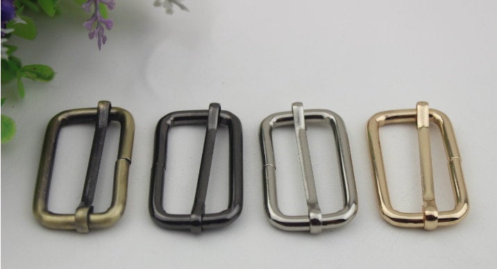 Adjustable Ring Slider Buckle Triglide Adjuster 13-50mm 1/2-2" Slide Rectangle Loop Belt Bag Purse Strap Keeper DIY Leathercraft Hardware