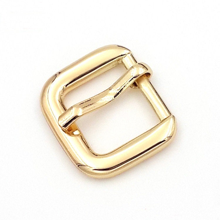 Metal Square Belt Buckle Heel Bar Single Prong Pin Tongue Strap Leather Craft Hardware Fix Repair Replacement 18mm