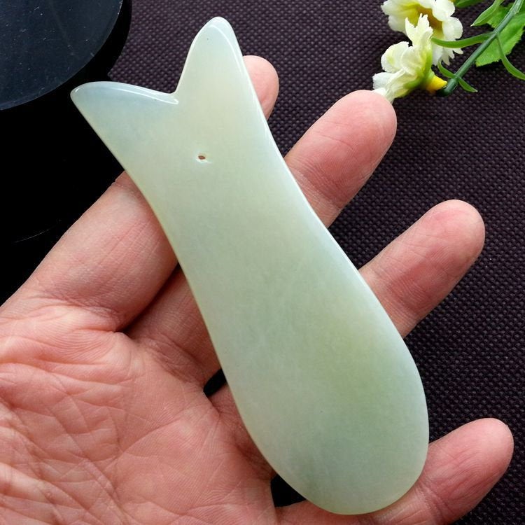 Natural Xiuyan Jade Gua Sha Board 95 30 4 mm 4 inch Green Face Body Guasha Tool DIY Wholesale Bulk